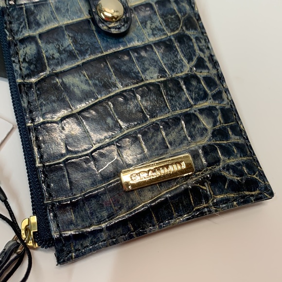 NWT🔥Beautiful Blue-Grey Brahmin Wallet slim size for small Brahmin Bags - Picture 4 of 11